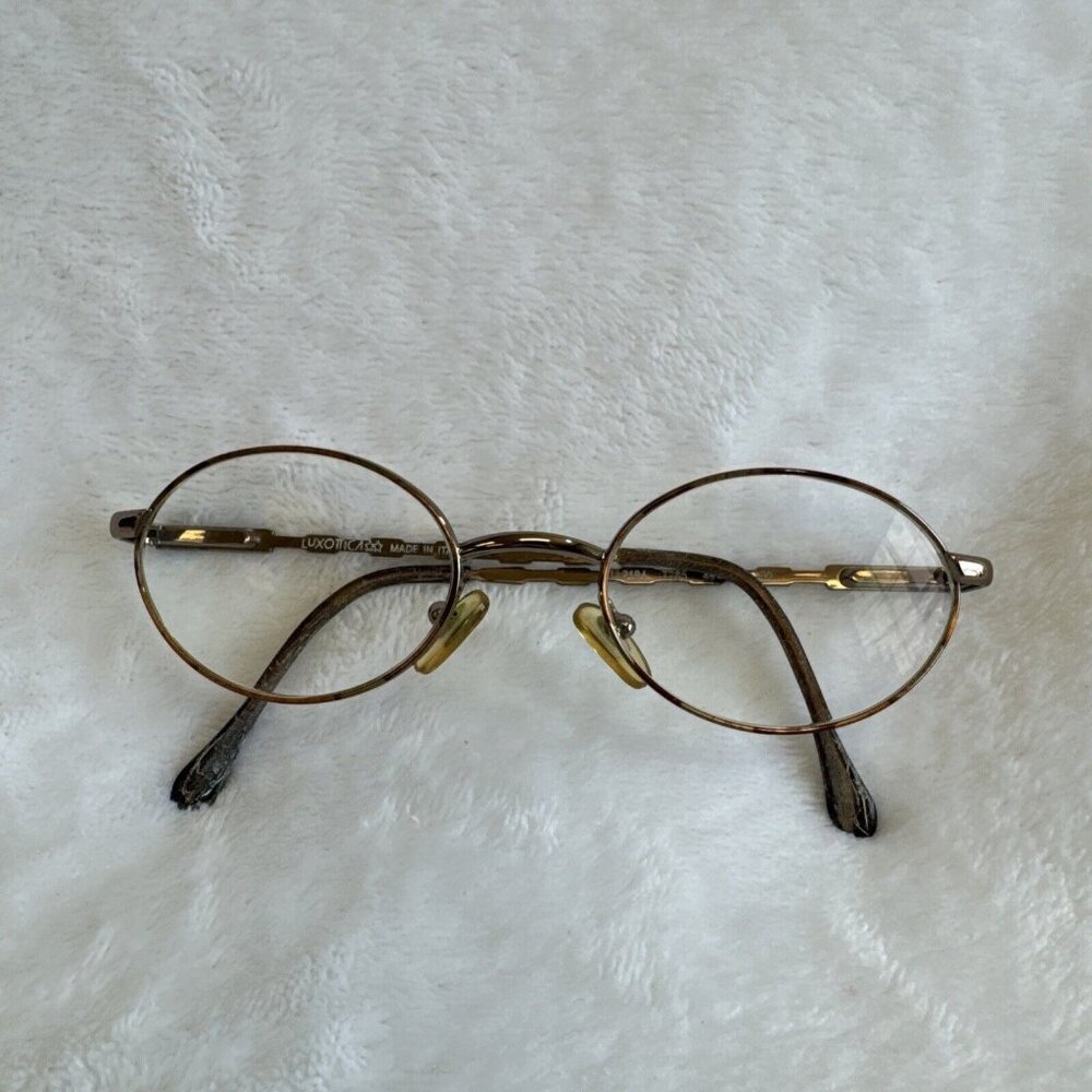 LUXOTTICA Round Metal Eyeglasses Frames Made in Italy LU‎ 2194 T285 49 19 130